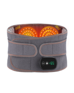 USB Rechargeable Red Light Heating Massage Waist Protector Belt Warming Belt (Gray)