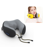 U-shaped electric massage pillow kneading shoulder and neck massager, style: battery models (black color）