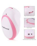 JPD-100S Mini Home Use Fetal Doppler Prenatal Infant Ultrasound Detector Fetal Heart Doppler Monitor (Pink)