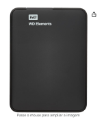 HD Portátil Externo 1TB WD Western Digital USB 3.0