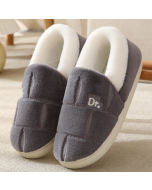 Autumn and winter checkered thickened warm cotton slippers Non-slip home cotton shoes (42-43)