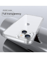 Suitable for Apple 14pro mobile phone case 13 transparent anti-fall hard shell iphone15 acrylic 12 protective cover wholesale