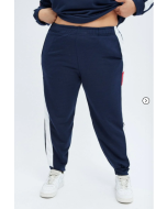 Multi Track Pants Contrast Elastic Waist Relaxed