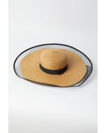 Online Exclusive Beige Wide Brim Straw Hat