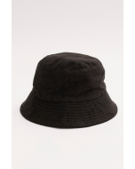 Black Toweling Detail Bucket Hat