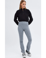 Long Sleeve Half Zip Black Crop Sweater