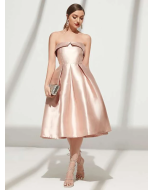 Belle Bridesmaid Dress with Folded Pleated Tube Detail