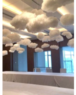 1pc Cloud Shaped Wall Hanging, Simple White Polyester Prop Cloud Design Hanging Decoration For Home