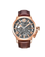 IK COLOURING K003 Men's Leather Strap Mechanical Wristwatch