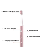Smart Waterproof Electric Toothbrush for Adult Travelers with USB Charging.
