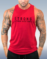 Red Letter Print Men's Sports Tank Top