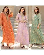 AB191 Muslim 2022 new spring and summer foreign trade women's Arab long-sleeved abaya Middle East hem dress