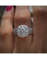 new fashion ring full of diamond zircon copper jewelry wedding ring 