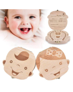Baby Tooth Box Hair Deciduous Storage Wooden Box