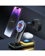 New magnetic 3-in-1 wireless charger for Apple 14 Huawei 15W night light wireless charger