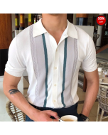 Gentleman single-breasted polo shirt