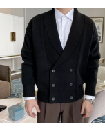 Gentleman Autumn and Winter Double Button Knitted Cardigan