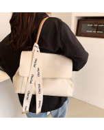 Net red fashion bag large capacity pure color texture handbag 2022 new female Yangqi single shoulder crossbody Tote bag