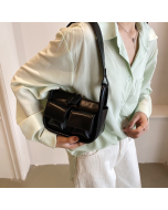 Korean version of the simple armpit small bag female 2023 spring new casual niche small square bag fashion hundred shoulder bag