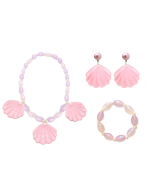 New hot models Barbie girls children adult necklace earrings set pearl shell mermaid jewelry