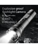 New 4K video flashlight recorder outdoor adventure LED light waterproof sports camera helmet camera