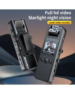 New 1080P standard without card (maximum support 256G) infrared night vision recorder sports camera ultra-long standby back clip recorder professional voice recorder