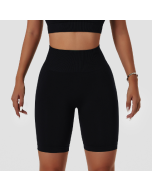 Seamless Europe and the United States yoga shorts high-waisted outdoor running sports shorts female tight breathable hip-lifting fitness pants