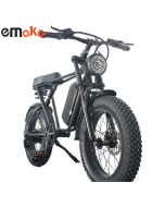 Emoko 1000W 20 inch 4 Fat Tire MAX fast speed 55km/h Electric Bike 48V 15Ah/17.5/20ah Removable Battery Snow Beach Mountain E-Bike for Adults