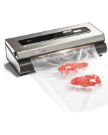 Mesliese Vacuum Sealer Machine Powerful 90Kpa Precision 6-in-1 Compact Food Preservation System Built-in Cutter, Include 2 Bag Rolls & 5 Pre-cut Bags, Widened 12mm Sealing Strip, Dry&Moist Modes Smart Suction, ETL Listed (Silver)