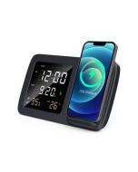 MIABOO Wholesale Factory Price Multi-function Wireless Charger Wireless Charging Phone Stand with Humidity/Temperature/Calendar