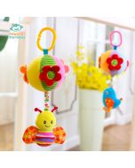 Happy monkey baby toys music pull bell bed bell baby car charm cute soothing baby toys