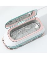 Bus-shaped portable ultrasonic glasses automatic cleaner (pink)