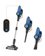 INSE S8 Portable Stick Vacuum Cleaner: 28Kpa, 300W, LED Display, Ideal for Home Cleaning (Hard Floor, Carpet, Pet Hair) in Blue.
