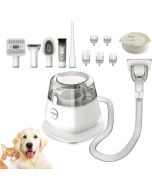 INSE P20 Pro Dog Grooming Kit: Suction Vacuum for 99% Pet Hair, Large Dust Cup, Includes Clippers and 5 Tools for Shedding Pet Hair.