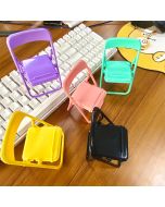 Creative Mobile Phone Holder Mini Chair Macaron Color Foldable Cell Phone Holder Promotional Gift
