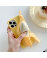Soft Designer stereo simulation decompression banana fruit phone case fidget tpu phone case