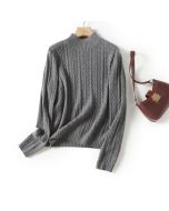 LABULL cardigan women's turtleneck solid color pullover urban warm sweater women's knitwear women's autumn and winter new style