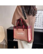 High-grade texture all-match splicing women's bag 2022 new niche net red retro single shoulder hand carry large-capacity messenger bag