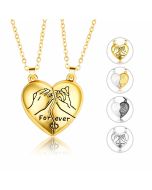 Creative Design Pendant Clavicle Chain Cross-border Explosive Style Pull Hook Heart Shape Magnetic Suction Men and Women Couple Necklace Gift Wholesale