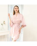 Japanese kimono robe spring and summer new ice silk cardigan ladies sexy robe girlfriends pajamas pa morning robe logo