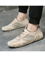 New summer men's shoes large size mesh shoes breathable sports men's casual shoes leather shoes all-match trendy shoes men