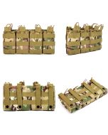 Junsheng Tactical Triple Magazine Bag Two-Link Quadruple Field Molle Accessory Bag Storage Bag Walkie-Talkie Bag Wholesale