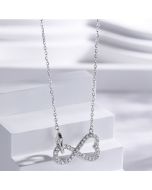 s925 sterling silver heart necklace