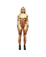 Fashion 3D printed costume with long sleeves
