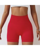European and American seamless high-waist yoga shorts hip-lifting abdomen tight shorts training sports running fitness pants women 6844