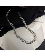 Woven titanium steel necklace collarbone chain