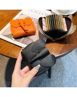 Andong Leather Lichi Grain Coin Purse for Women Genuine Cow Leather Cute Elephant Short Wallet Small Simple Card Bag 6288 1 buyer