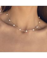Pearl necklace 18K gold plated