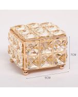 new european style gold crystal makeup storage box glass tank storage jar