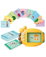 Henniu Leitor de cartões Flash para bebês Máquina de cartões Flash audíveis Brinquedos educativos de aprendizagem precoce